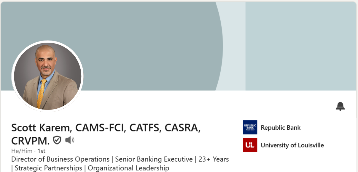 LinkedIn Profile Before Optimization